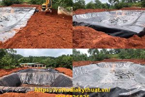 Thi công màng HDPE cho hầm biogas trang trại lợn tại Cao Bằng