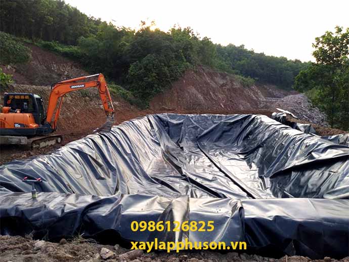 hoàn thành thi công màng chống thấm HDPE cho trang trại lợn tại Thái Nguyên