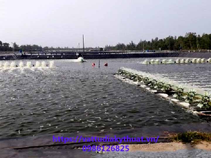 Sử dụng bạt lót hồ nuôi tôm cá tại ven biển Hà tĩnh