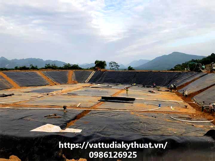 Toàn cảnh quá trình thi công màng HDPE hồ xử lý nước thải tại Thanh Hóa