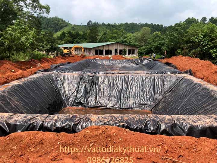 Hầm biogas sinh học sử dụng màng bạt HDPE chống thấm tại Cao Bằng