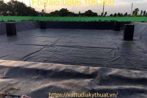 Thi công bạt HDPE hồ xử lý nước thải tại Hải Phòng
