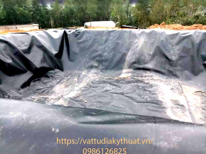 Sử dụng màng HDPE chống thấm hầm biogas trang trại nuôi gà tại Phú thọ