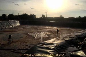 Thi công bạt HDPE lót hồ xử lý nước thải tại Bình Xuyên, Vĩnh Phúc