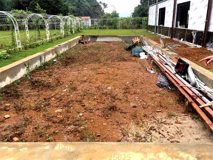 Mặt bằng thi công bạt lót hồ cảnh quan tại Chương Mỹ, Hà Nội