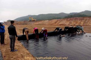 Thi công màng HDPE chống thấm hồ xử lý nước thải tại Việt Yên, Bắc Giang