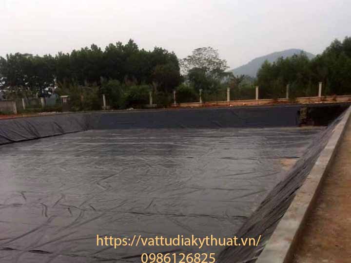 Hoàn thành công tác thi công bạt lót hồ xử lý nước thải công nghiệp tại tuyên Quang