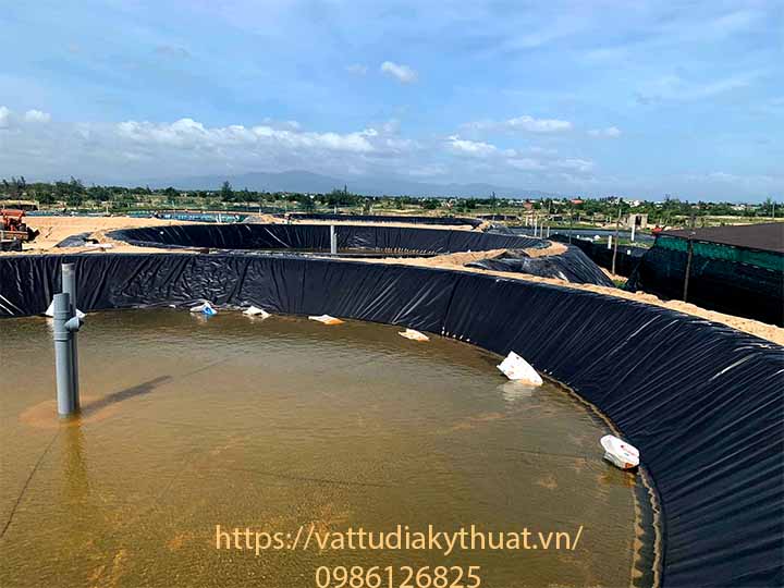 màng bạt nhựa HDPE lót ao hồ tại Ninh thuận sử dụng cho nuôi tôm trên cát