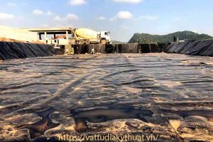 Hồ chứa xử lý nước thải dùng màng bạt nhựa HDPE tại Bỉm Sơn, Thanh Hóa