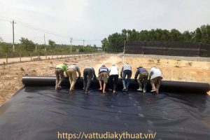 Thi công bạt lót hồ chứa nước tại Quảng Nam