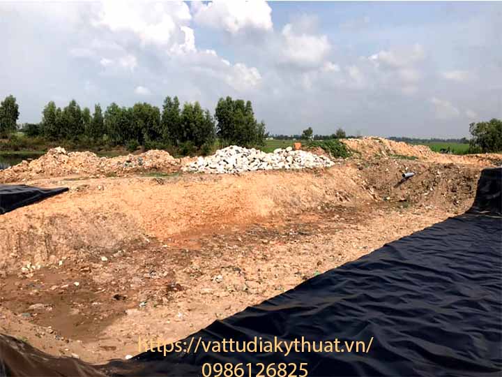 công trình lót bãi chôn lấp rác thải bằng màng chống thấm HDPE tại Đồng Tháp