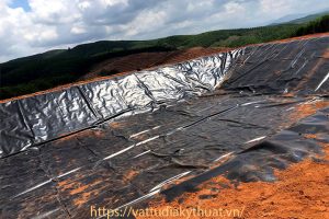 Thi công bạt HDPE lót hồ chứa nước tưới tại Gia Lai