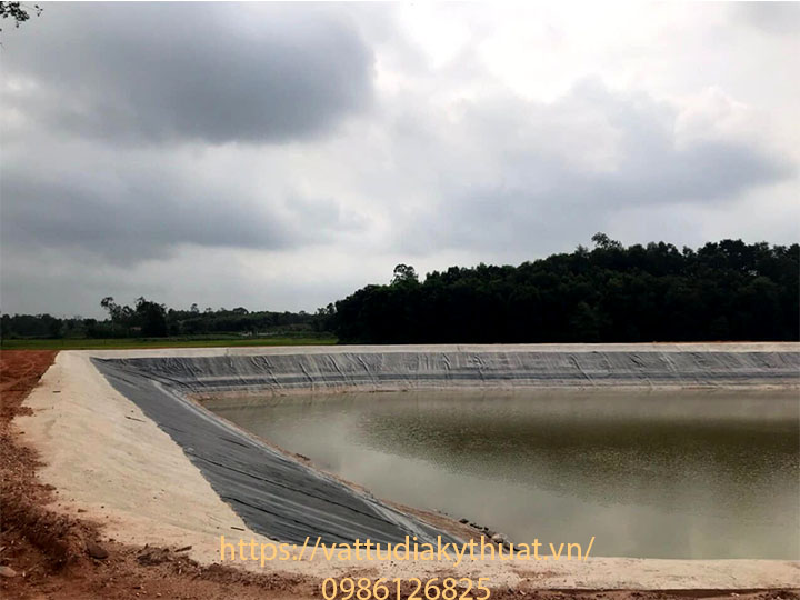 Các vị trí neo của hồ chứa nước lót màng HDPE tại Thái Nguyên được đảm bảo yêu cầu kỹ thuật