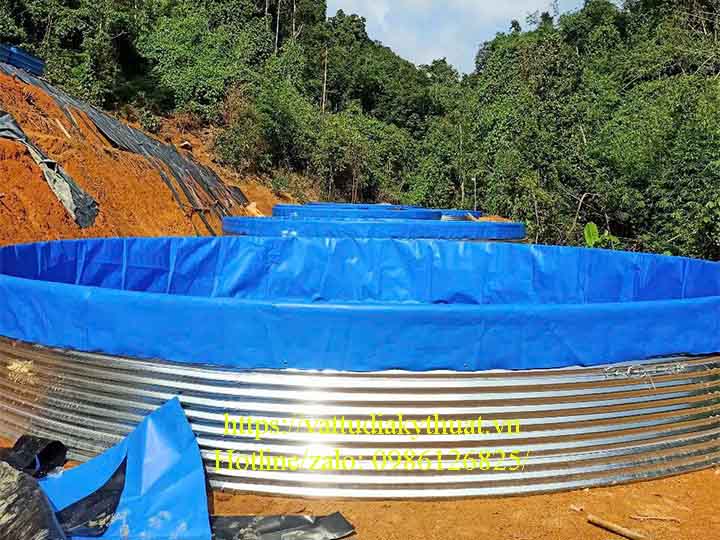 Bẻ bạt tròn HDPE khung tôn mạ kẽm nhúng nóng tại Bảo Lộc, Lâm Đồng