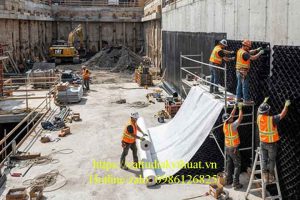 Chống Áp Lực Thủy Tĩnh Vách Tầng Hầm Bằng Vỉ Nhựa 333×333